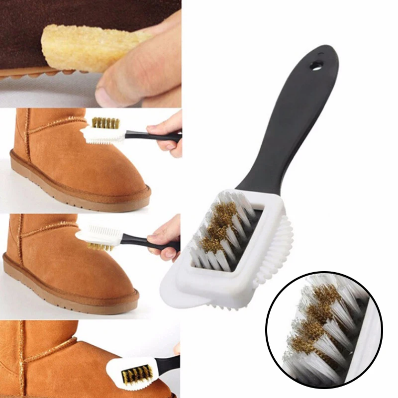 Shoe Cleaning Brush - 1/2pcs3side limpeza conveniência escova de sapato